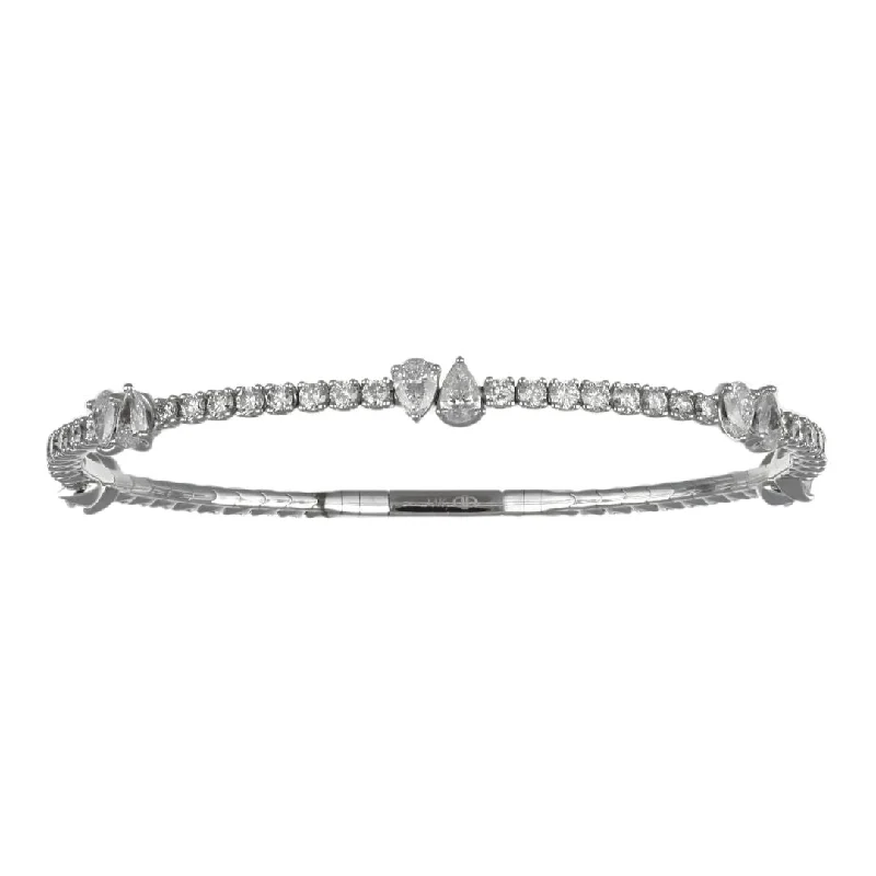 White Diamond Flexible Bangle (White Diamond 2 cts. White Diamond 2.17 cts.)